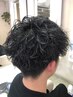 今どきパーマで男前に！大変身セット(頭皮ケア+まゆcut付)　定価￥13,750