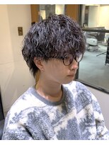 フリーク バーバーショップ 都島店(FREAK BARBER SHOP) ウルフマッシュ緩め波巻きスパイラルパーマ