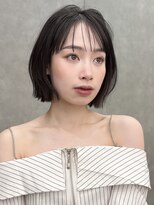 ロンド ブランシュ 錦糸町北口(Lond blanche)&nbsp;メルティカラー似合わせカットウェーブミディアム黒髪カタログ