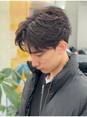 波巻きパーマツイストスパイラルフェザーパーマシャドウパーマ