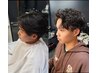 気分がアガる！セット簡単無造作パーマ＋男前cut  13750→11000