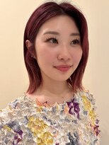 ★春のイチオシラベンダーピンク/切りっぱなしボブ/外ハネ/銀座