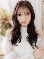 カバーヘア ブリス 上尾西口店(COVER HAIR bliss)&nbsp;セミウェットシースルーバングレイヤーロングa上尾20代30代40代