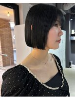 シェノン 心斎橋(CHAINON)&nbsp;ボブ/ミニボブ/切りっぱなしボブ/ワンレン/オリーブ/前髪