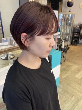 コワファースト 大分(COIFF1RST) 大人可愛いショートボブ白髪ぼかし20代30代40代/大分