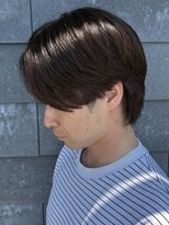 ヒュイル バイ ニアウ(Hwyl by Niau) メンズマッシュセンターパートスパイラルパーマニュアンスパーマ