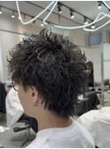 渋谷スパイキーパーマスパイキーショートパーマ刈り上げショート