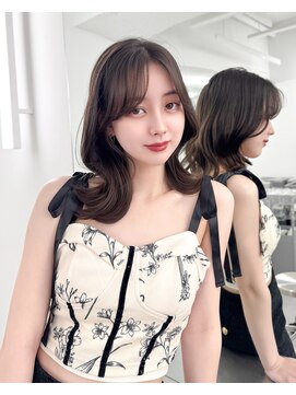 アマトウキョウスマートサロン(AMA TOKYO×Smart Salon) 韓国ヘア レイヤーカット 顔まわり