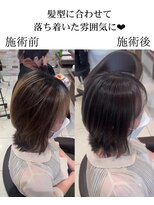 ロエ 元町店(Loe) 杉山代表限定脱白髪染めハイライト 透明感抜群なグレー