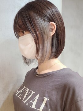 エリマ 横浜西口(elima) 横浜西口イルミナカラータッセルボブピンクブラウンカラー40代