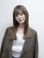 ライア 吉祥寺南口店(laia)&nbsp;顔まわりレイヤーカット×明るめのベージュ×髪質改善