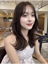 コート 青山(Cote) 20代30代40代50代王道ワンカールひし形レイヤーブラウンカラー