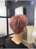 ピンクスパイキーショート