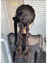 フェリーチェ 六本木店(Felice)&nbsp;ツイン編みおろし 編みおろし ツインアレンジ 参列ヘア イベント