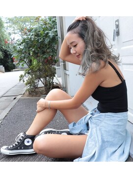 メロウ(MELLOW) ブリーチハイライト×ブルーグレーパールASH