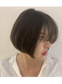 【モード】【3Dカラー】【ジグザグバング】【ミニマムボブ】