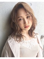 ファースト 仙台店(first)&nbsp;大人かわいい色っぽウルフヘア・ミルクティーベージュ