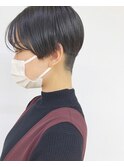 刈り上げ女子/ショートヘア/ショート/前下がり/ツヤ髪/黒髪
