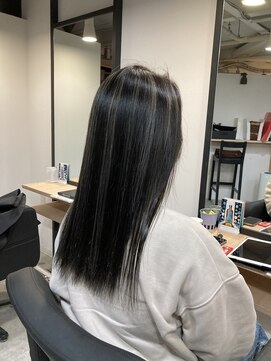 ラフ 難波店(LAFF) #黒髪#ボブルフ#ネビージュ#小顔#ワンレン