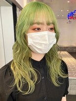 ゲーム 原宿店(GAME)&nbsp;ダブルカラーグリーンベージュケアブリーチハイトーン髪質改善