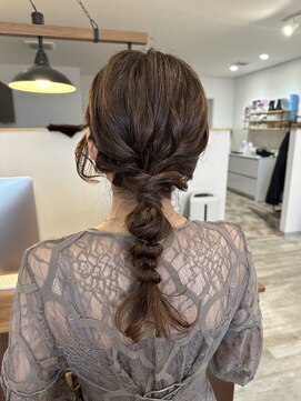 ヘアーサロン 銀 編みおろしセット