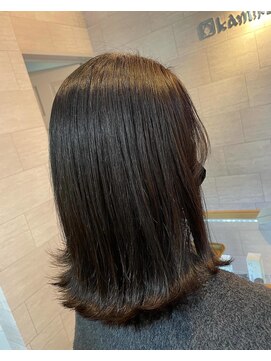 カミケン 清明店(kamiken.) 時短ヘア外ハネミディアム大人ナチュラル【カミケン清明店】