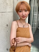 クリーク ノイズ ヘア 大手町店(CLIQUE noise hair)&nbsp;シースルーマッシュ　×  ペールオレンジ