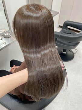 ベレーザシェルト(Beleza scelto) 5244髪質改善アッシュブラックカーキベージュレイヤーロング