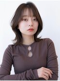 レイヤーボブニュアンスカラーくびれ韓国ヘア小顔カット前髪