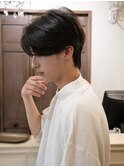 自然な毛流れセンターパート