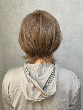 ウィスプ 赤羽店(wisp) 大人のショートヘア＋透明感ハイトーンカラー ウルフ#2