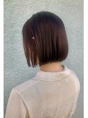 ぱつんとボブ×レッドブラウン#30代#40代#50代