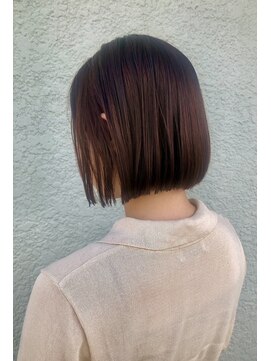 ヘアードレッシングショップ サロ(Hair Dressing Shop Salo) ぱつんとボブ×レッドブラウン#30代#40代#50代