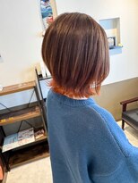 レオ(LEO)&nbsp;ウルフカット　裾カラー　オレンジ