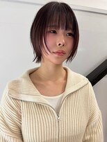 サンク 原宿 表参道(cinq)&nbsp;原宿ブリーチなしダブルカラーミルクティーベージュレイヤーボブ