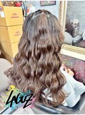 【ヘアセット】 星型パートが主役のウェーブハーフアップ/茅ヶ崎