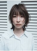 マッシュウルフカットワンカールヘア