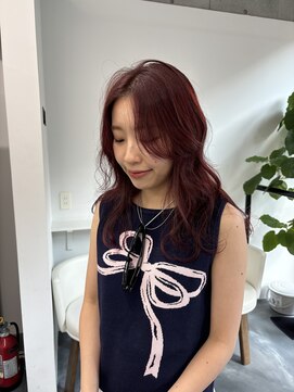 イーチ 吉祥寺(EACH) カシスレッド◎ブリーチなしダブルカラー!