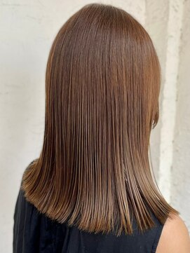 オッジ 西新店(Oggi) オリーブベージュ 透明感カラー 髪質改善トリートメント 艶髪