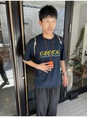 メンズカット　刈り上げないショート　