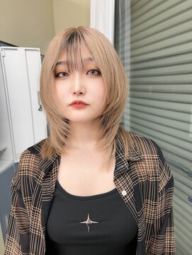 ジェム リット(GEM lit) ハッシュカット×オレンジベージュ