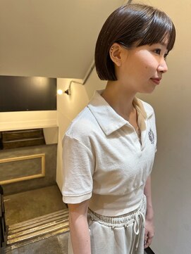 ヌー 栄(nuu) 【SHIHO】ミニボブとくすみグレージュ