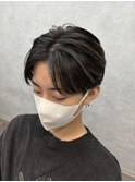 【メンズカット】ショートセンターパート