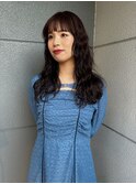ロングパーマ スパイラルパーマ ブリーチなしカラー 担当桜桃