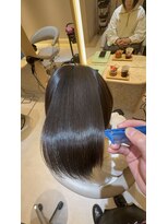 リリー 鷺沼店(RILLY)&nbsp;〈キシタクヘアー〉ボブ・髪質改善縮毛矯正カラー・ダークグレー