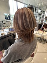 アース 長久手店(HAIR & MAKE EARTH)&nbsp;くびれレイヤーで大人ミディアムヘア