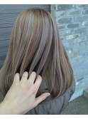 セミロング×ハイライト