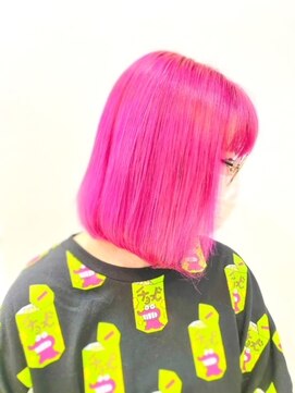 ノチ(Noci) 【Noci】切りっぱなしボブ！！蛍光ピンク
