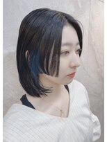 ドゥマン(Demain) 透明感カラーインナーカラー/イヤリングカラー/インディゴブルー