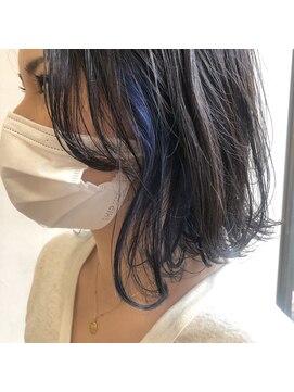 ペネロープ(Penelope) ［新宿］インナーカラー/イヤリングカラー/ブルー系　担当　夕島